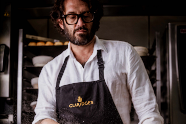 RICHARD HART WORKING AT CLARIDGE'S BAKERY IN MAYFAIR LONDON