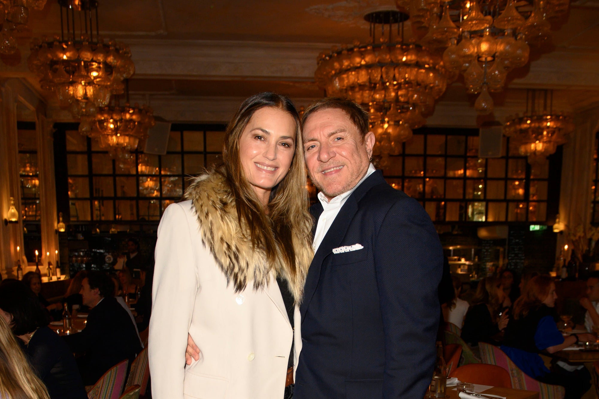 Simon and Yasmin Le Bon at the Sucre London event where guests were served Argentine Fillet Beef and Sea Bass Bilbaina