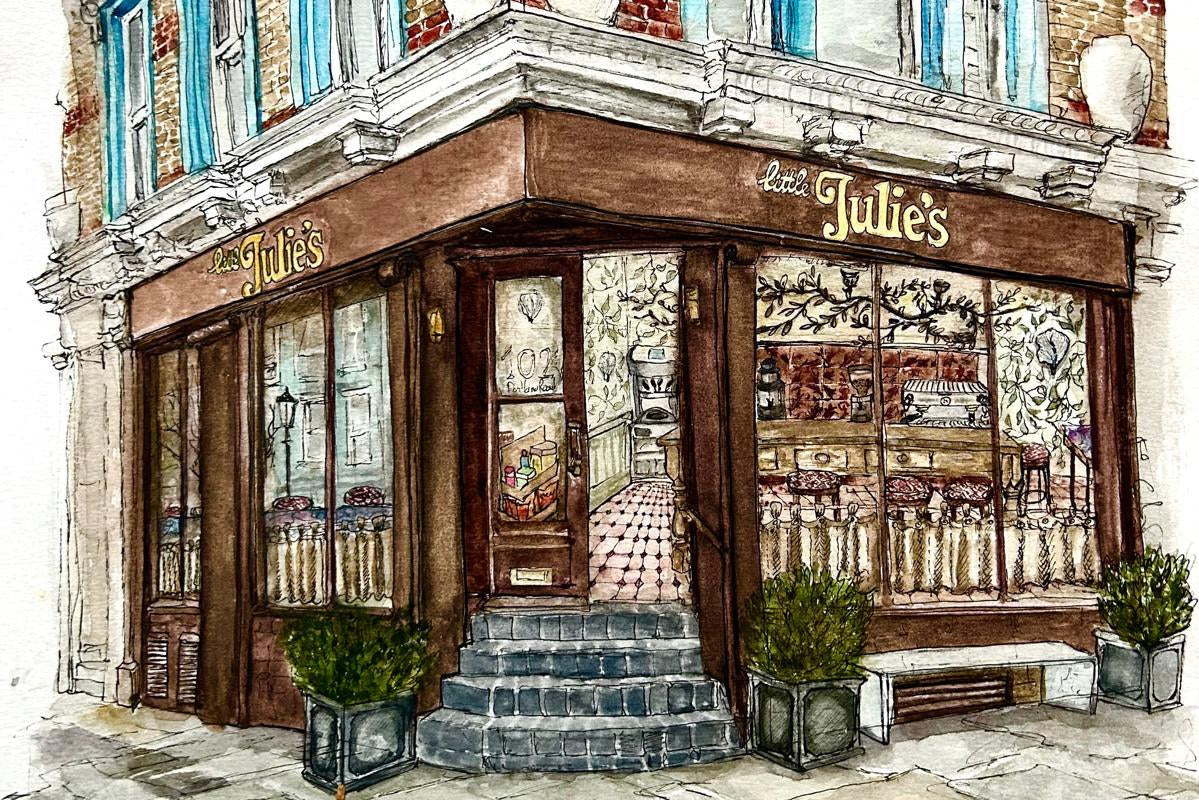 An illustration of Little Julie's restaurant