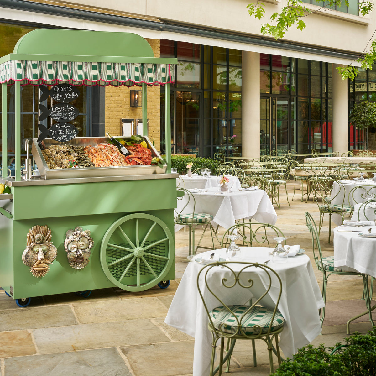 Ham Yard Hotel Oyster bar terrace